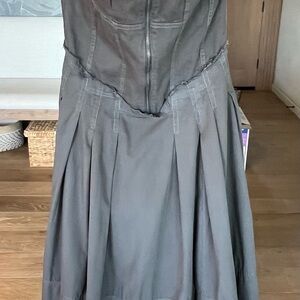 Anthropologie Pilcro Charcoal Textured Smocked Top